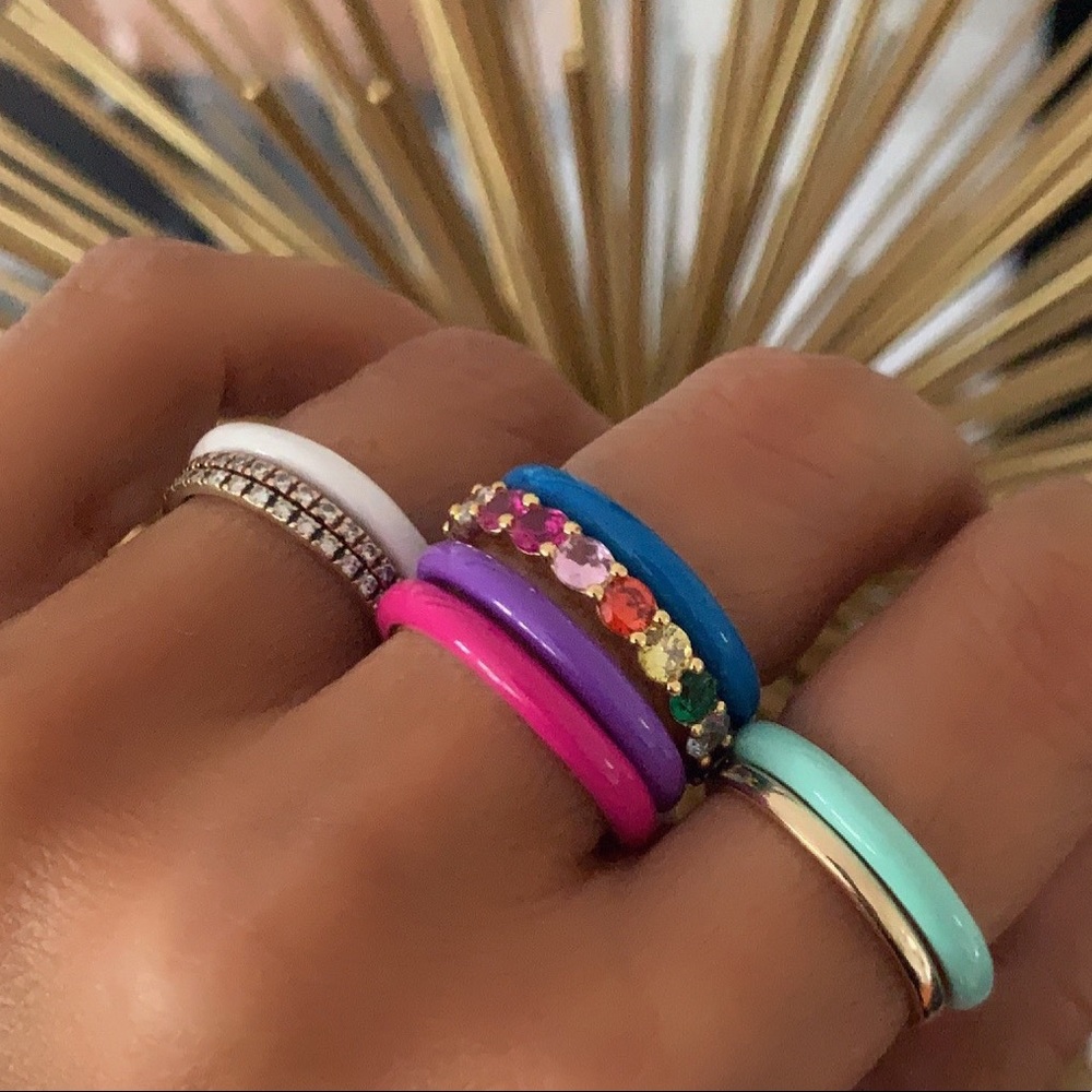 3 rings pick your colors! Enamel - Picture 2 of 2